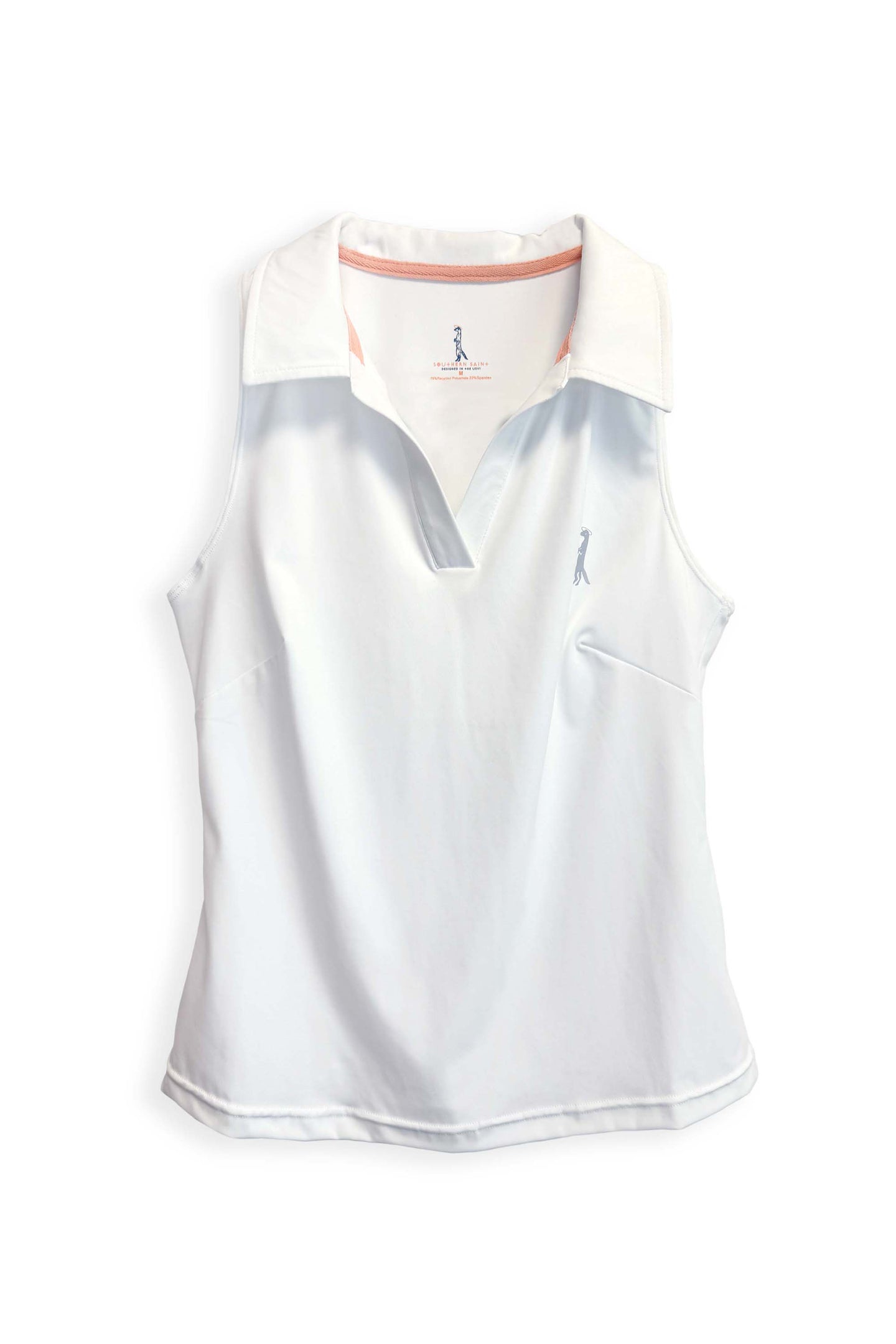 Introducing our new Golf/Tennis Shirt! Sleeveless slimming design featuring reflective logo and quick dry moisture wicking fabric. Pairs perfectly with our pleated skirts or running shorts!